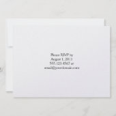 Roze Grijs Witte Damast Huwelijksfeest Kaart (Achterkant)