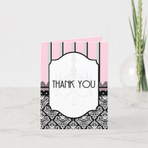 Roze, grijs, zwart, damast, polkadot, streep aankondiging