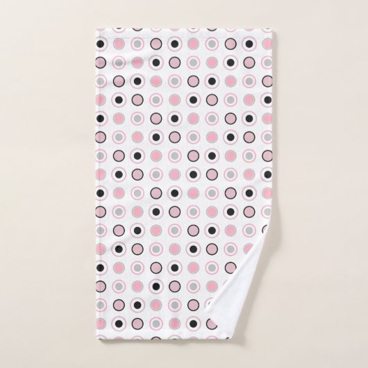 Roze, grijs, zwart en wit bad handdoek (Handdoek)