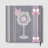 Roze & Grijze AI kunst Gastenboek (Achterkant)