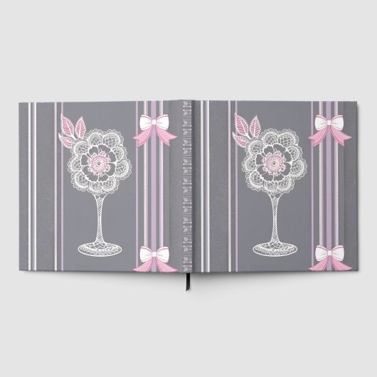 Roze & Grijze AI kunst Gastenboek (Volledig)