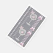 Roze & Grijze AI kunst Servet (Hoek)