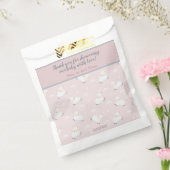 Roze grijze Baby - Het is een meisje Bedankzakje (Gezegeld)