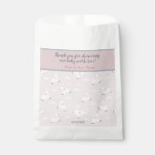 Roze grijze Baby - Het is een meisje Bedankzakje (Voorkant)