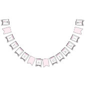 Roze grijze baby shower vlaggetjes (Alle)