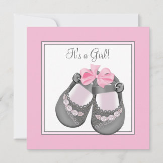 Roze grijze babyschoenen Roze grijze baby girl Sho Kaart