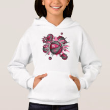 roze, grijze basketbal van een sportief meisje