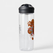 roze, grijze basketbal van een sportief meisje waterfles (Voorkant)