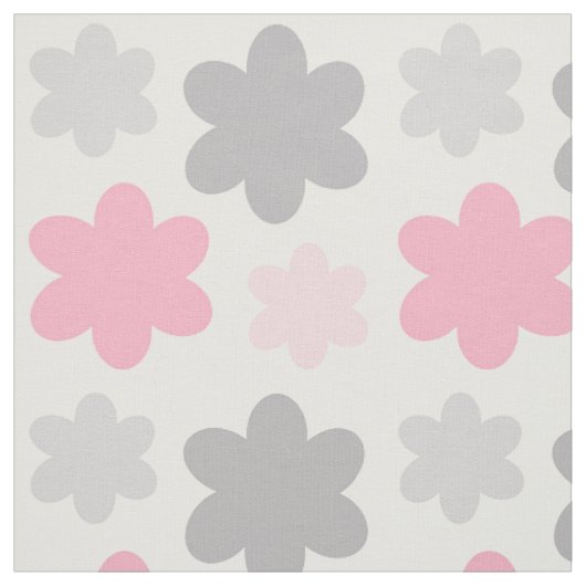 Roze grijze bloem stof (Swatch)