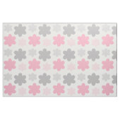 Roze grijze bloem stof (Fat Quarter)