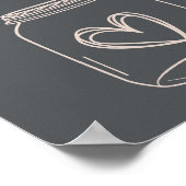 Roze Grijze Boho Typografie Baby Ouderschap Tip Ja Poster (Hoek)