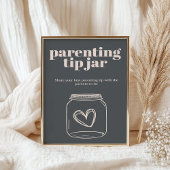 Roze Grijze Boho Typografie Baby Ouderschap Tip Ja Poster