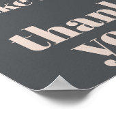 Roze Grijze Boho Typografie Baby shower Favors Sig Poster (Hoek)