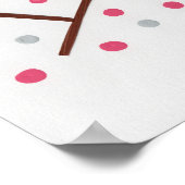 Roze grijze boom poster (Hoek)
