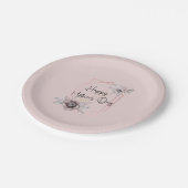 Roze grijze borden Moederdag Papieren Bordje (Gekanteld)