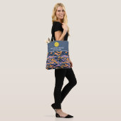 Roze grijze Camo Patroon Aangepast Pickleball Padd Tote Bag (Op model)
