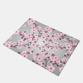 Roze grijze Cherry Blossom Floral Deurmat (Schuin)