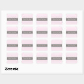Roze grijze Chevron Baby shower Favor Stickers (Vel)
