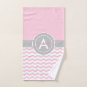 Roze grijze Chevron Bad Handdoek (Handdoek)