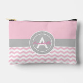 Roze grijze Chevron Etui (Voorkant)