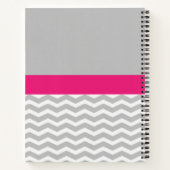 Roze grijze Chevron Notitieboek (Achterkant)