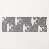 Roze & Grijze Couture Ballerina Meisjes Chic Mode Yogamat (Voorkant (horizontaal))