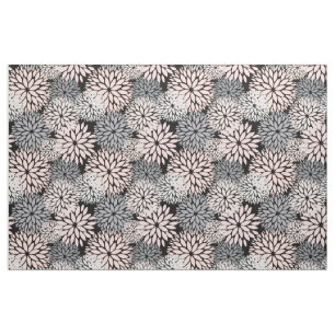 Roze grijze Dahlia Floral Pattern Stof