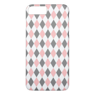Roze grijze diamantmozaïekpatroon Case-Mate iPhone case