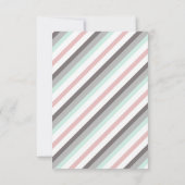 Roze grijze en gemunt olifant babymeisje Foto's: Aankondiging (Achterkant)