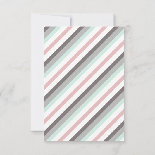 Roze grijze en gemunt olifant babymeisje Foto's: Aankondiging (Achterkant)