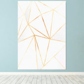 Roze, grijze en goudgeo canvas afdruk (Insitu (Houten vloer))