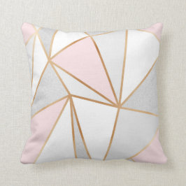 Roze, grijze en goudgeo kussen