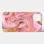 Roze, grijze en Oranje marmer Case-Mate iPhone Case (Achterkant (horizontaal))