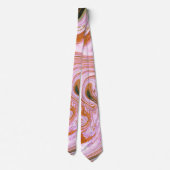 Roze, grijze en Oranje marmer Stropdas (Achterkant)