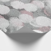 Roze grijze en witte Abstracte Stippen Cadeaupapier (Hoek)