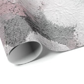 Roze grijze en witte Abstracte Stippen Cadeaupapier (Rol Hoek)
