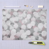 Roze grijze en witte Abstracte Stippen Tissuepapier (Craft)