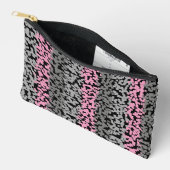 Roze, grijze en zwarte digitale pixelstrepen etui (Open)