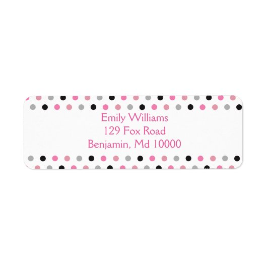 roze grijze en zwarte haarpunten etiket (Voorkant)