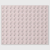 Roze grijze Floral Moederdag Cadeaupapier (Vlak)