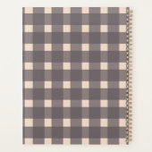 Roze grijze Gingham, gepersonaliseerd Planner (Achterkant)