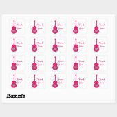 Roze/grijze gitaar Hartelijk dank, Stickers (Vel)