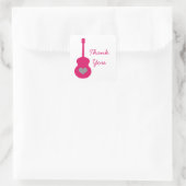 Roze/grijze gitaar Hartelijk dank, Stickers (Tas)
