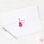 Roze/grijze gitaar Hartelijk dank, Stickers (Envelop)