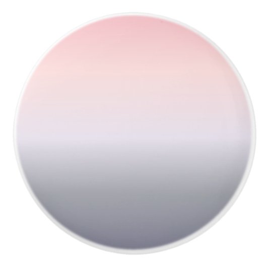 Roze grijze gradiënt keramische knop (Voorkant)