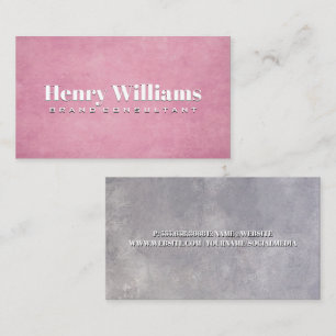 Roze Grijze Grunge Textuur Visitekaartje