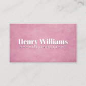 Roze Grijze Grunge Textuur Visitekaartje (Voorkant)