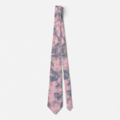 Roze Grijze Kubisme Abstract Patroon Stropdas (Voorkant)