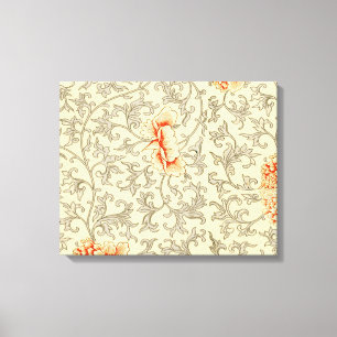  roze grijze kunstwerk botanische flora canvas afdruk