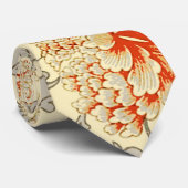 roze grijze kunstwerk botanische flora stropdas (Opgerold)